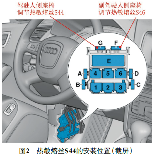 2013款奥迪Q5驾驶人侧电动座椅无法调节2