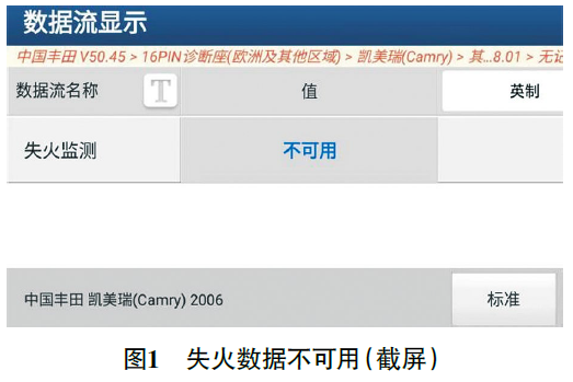 2007款丰田凯美瑞发动机抖动、加速无力    