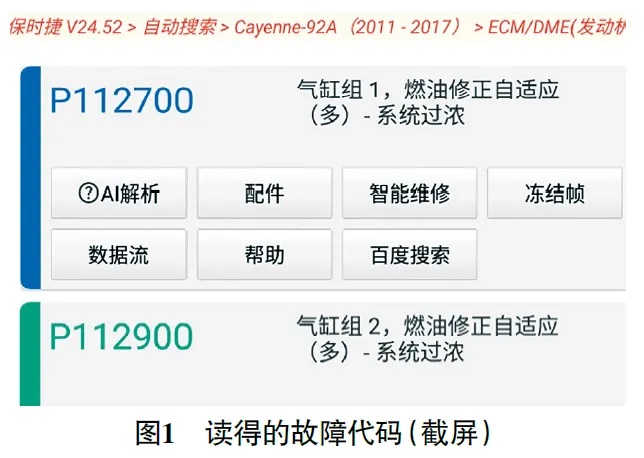 2014款保时捷卡宴发动机故障灯常亮1 2014款保时捷卡宴发动机故障灯常亮1