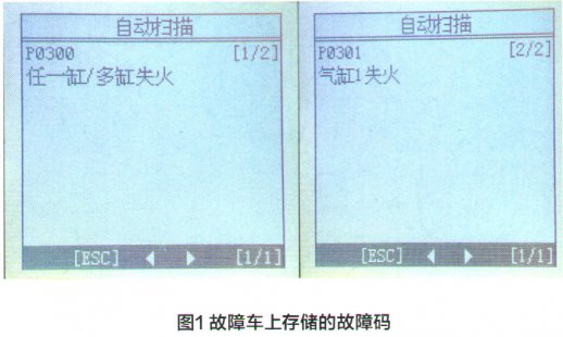 北京现代悦动轿车发动机故障灯闪烁