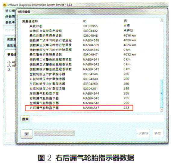 大众朗逸轮胎压力报警灯点亮检修2.jpg