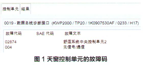 大众途观天窗失灵故障检修